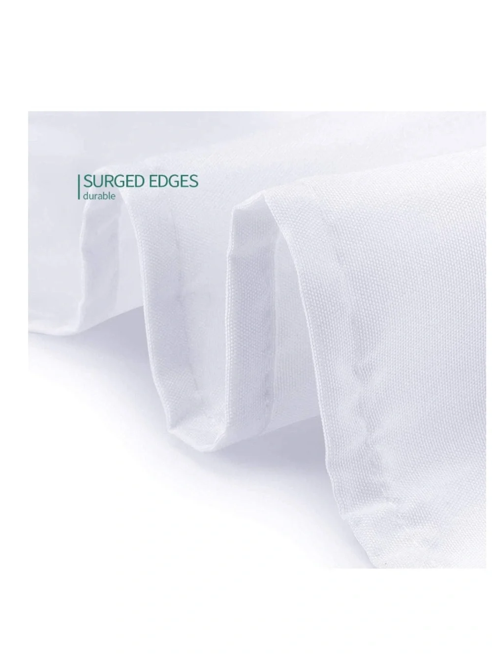 Classic Tablecloth 100% Polyester WASHABLE Wrinkle-Free 108” ROUND - WHITE